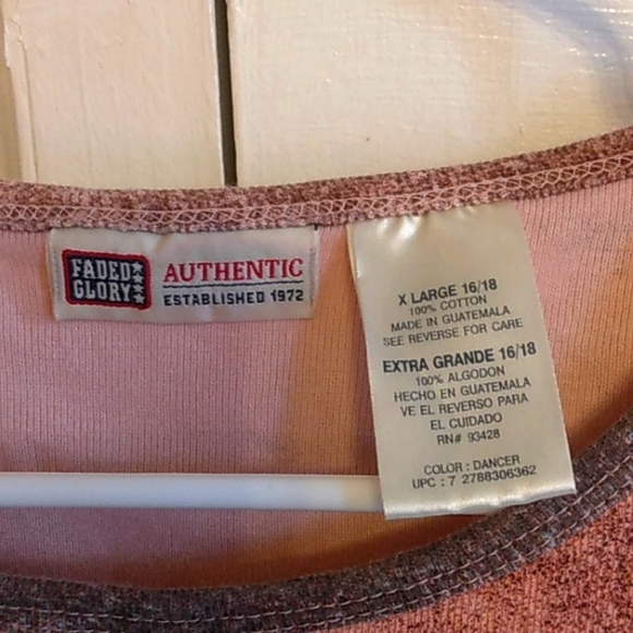 Faded Glory Womens Size XL long sleeved blouse (j7) - Picture 2 of 3